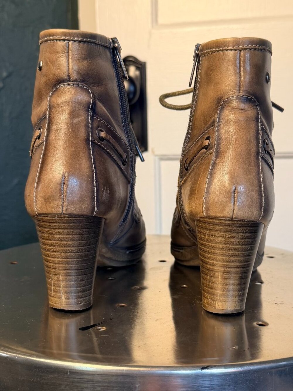 PIKOLINOS Brown Leather Lace-Up Heeled Ankle Boot | Size 8 | EU 38 - Picture 5 of 5